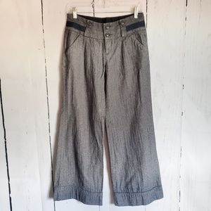 Anthropologie Cidra Gray Wide Leg Pants